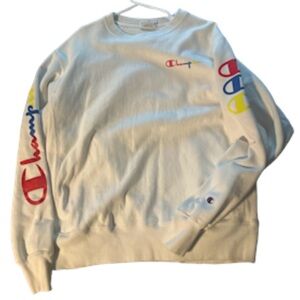 Men’s White Champion Crewneck